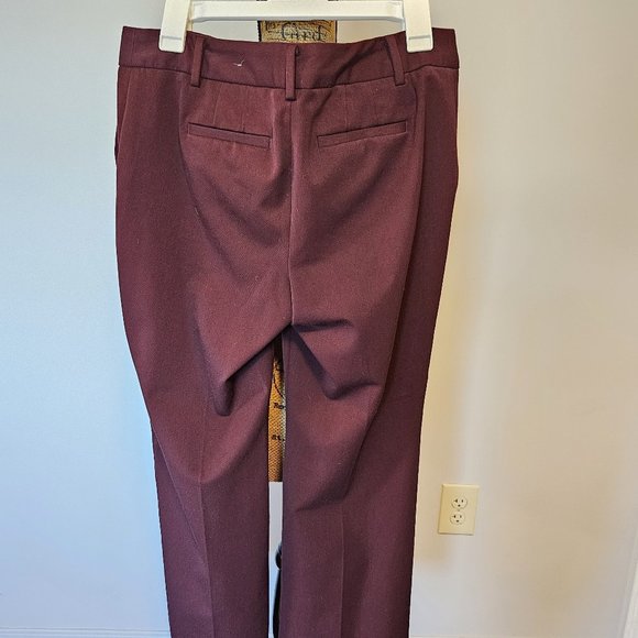 Talbots Burgundy Maroon Dress Slacks Pants Size 6 Petite Barely Boot - Picture 5 of 5